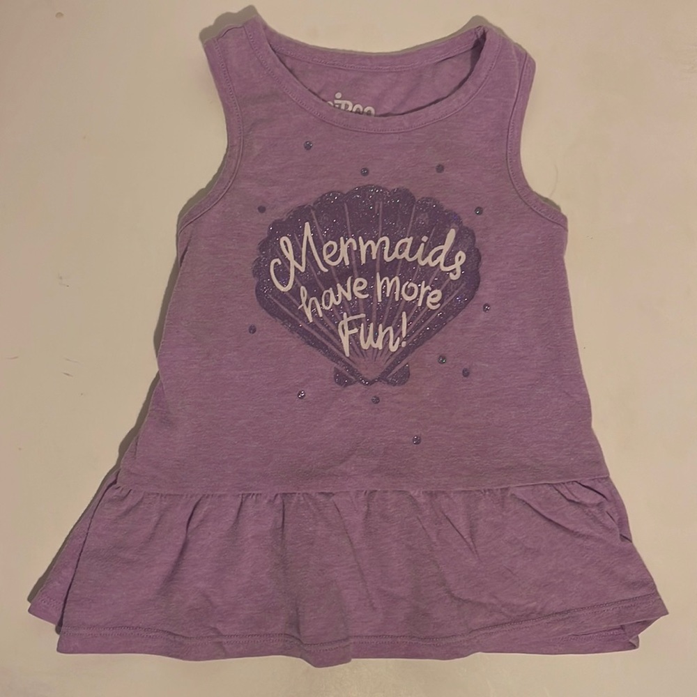 4T Mermaids Have More Fun Purple Seashell Tank Top
